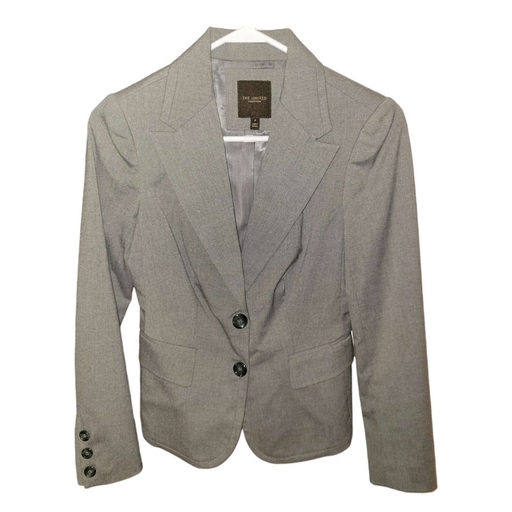 The Limited Women's Size 0 Gray Blazer Jacket Formal Business Professional